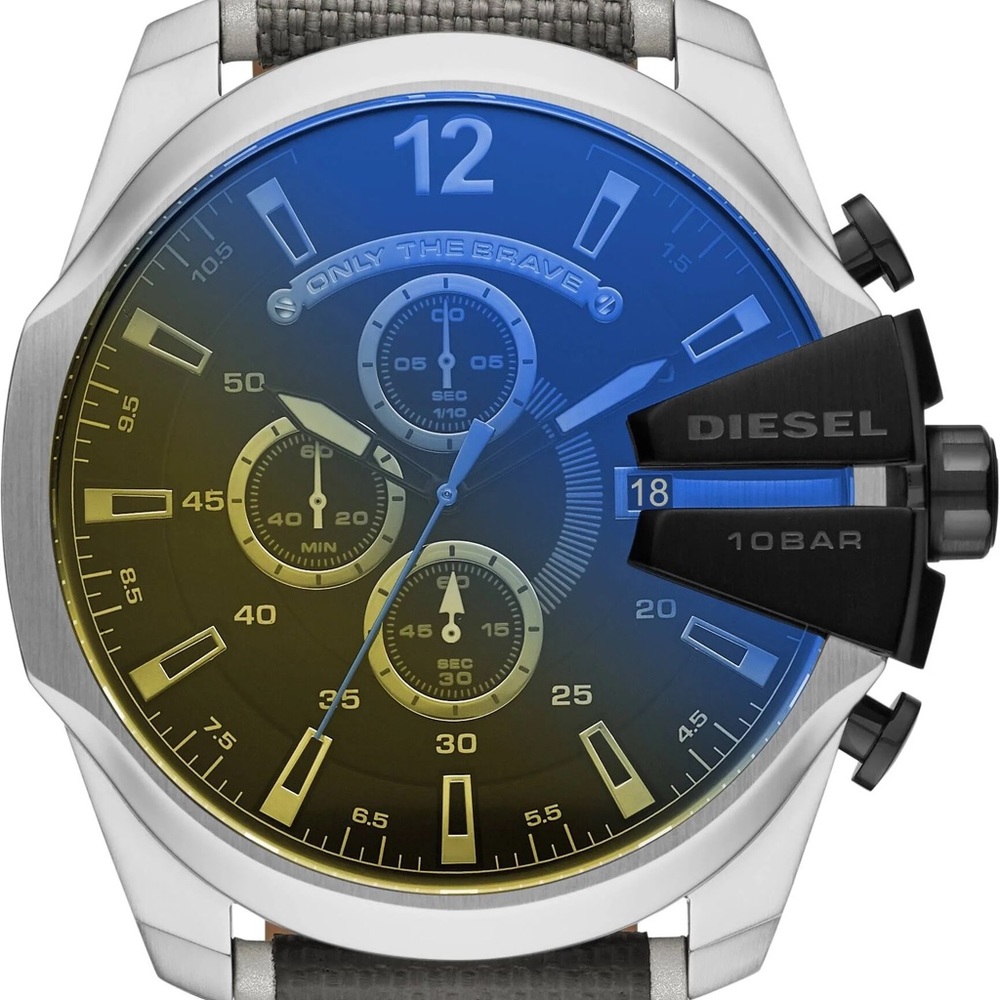 Diesel Mega Chief Chronograph Black Nylon Watch DZ4523